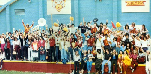 [Class of 1980 Group Photo, HHS Stage]